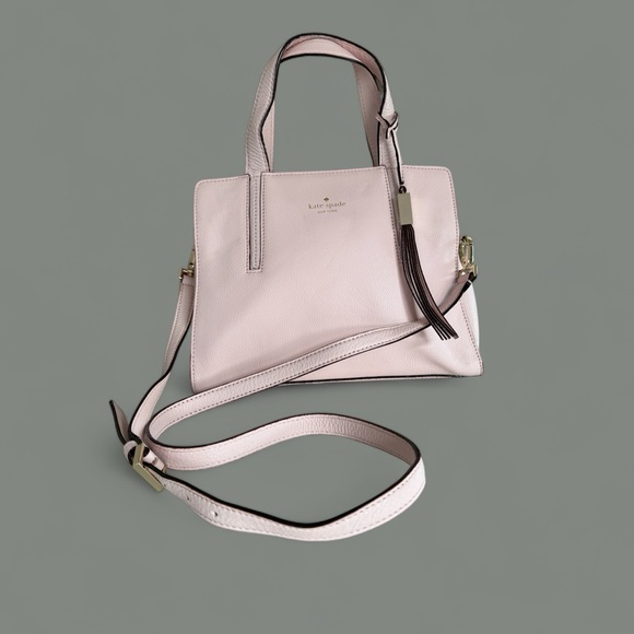 Kate Spade pebbled leather handbag with 14-karat gold plated hardware. - Picture 8 of 10